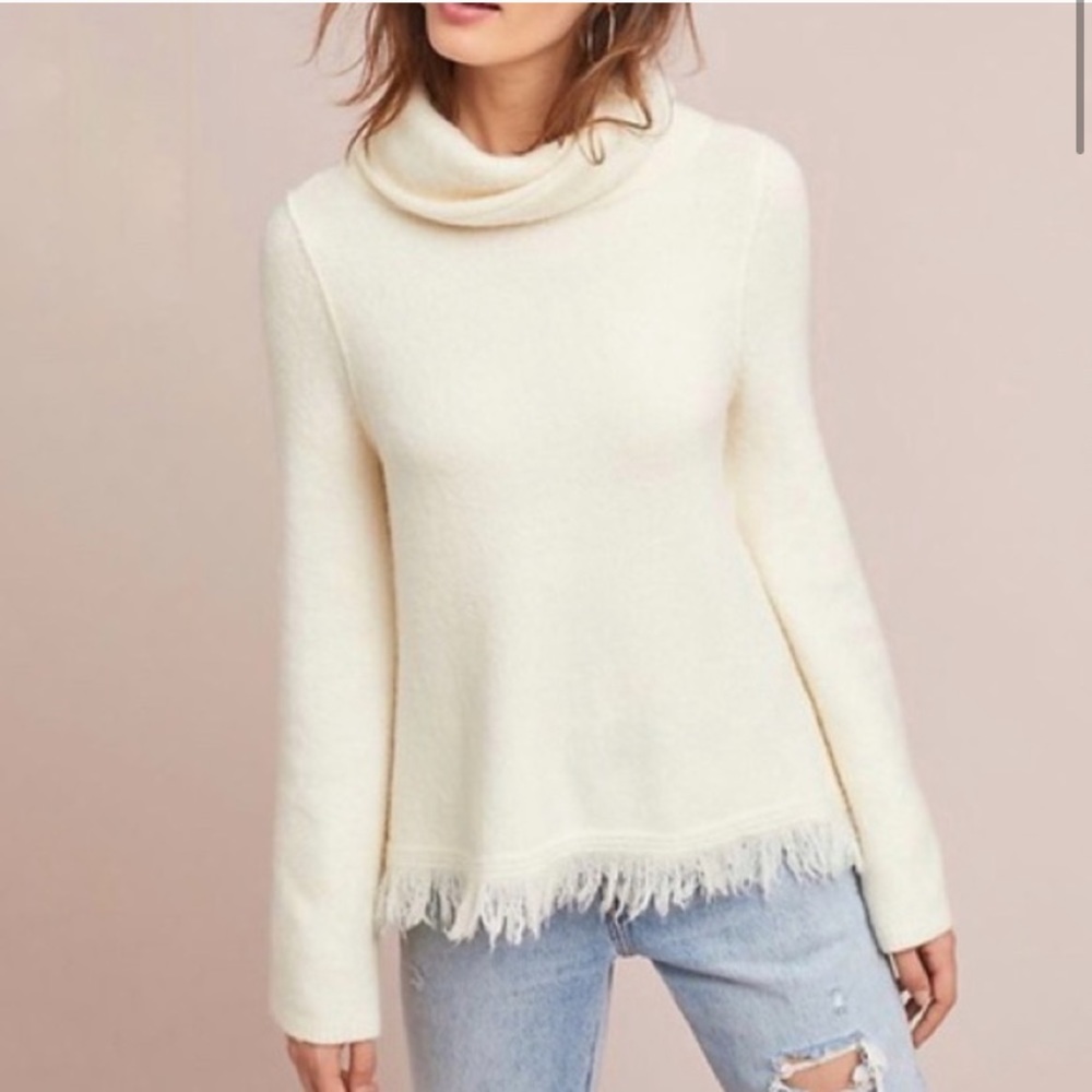 Anthropologie Fringe Sweater